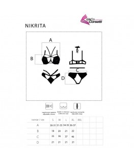 LIVCO CORSETTI FASHION - NIKRITA LC 90647 REGGISENO + SLIP NERO S