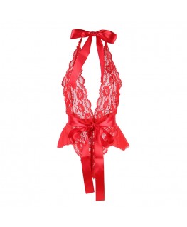SUBBLIME - 953980 BODY SEXY CON VOLANT + CINTURA ROSSO L/XL