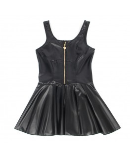 SUBBLIME - 957674 ABITO IN PELLE CON ZIP CUORE NERO L/XL