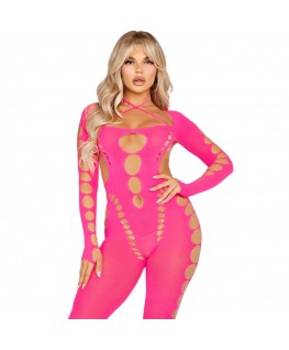 LEG AVENUE - BODYSTOCKING ROSA SCHIENA APERTA TAGLIA UNICA
