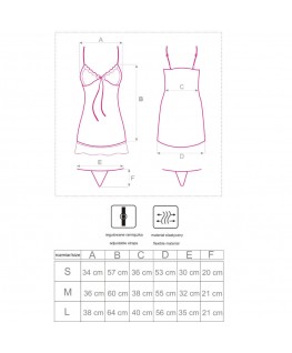 LIVCO CORSETTI FASHION - LUISE 1710 BABYDOLL + PERIZOMA NERO M