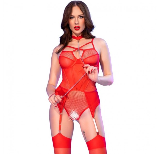 CHILIROSE - CR 4879 BODY CROCCHLESS ROSSO L