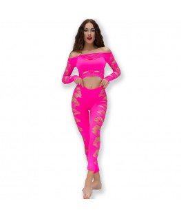 CHILIROSE - CR 4632 TOP E PANTALONE FUCSIA S/L