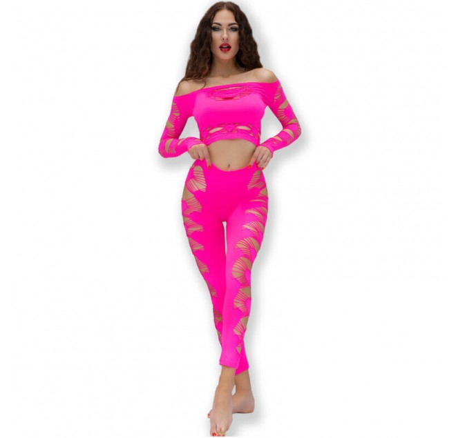 CHILIROSE - CR 4632 TOP E PANTALONE FUCSIA S/L