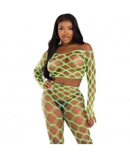 LEG AVENUE - TOP E LEGGINS HARDCORE VERDE