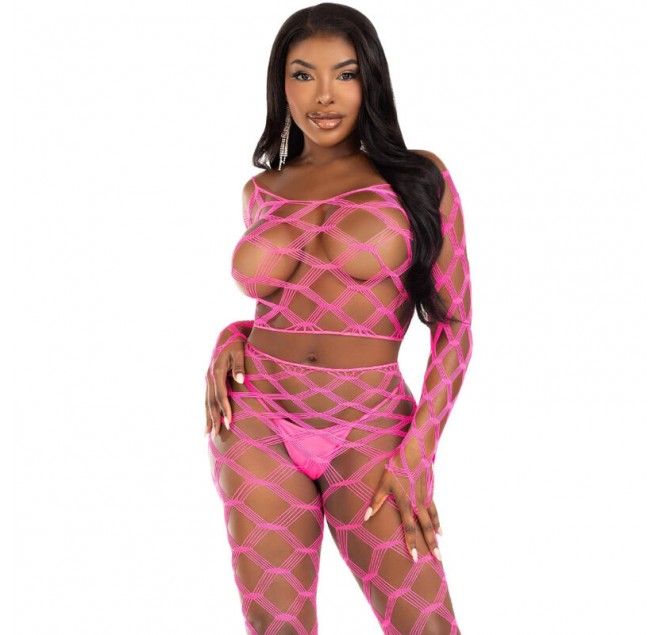 LEG AVENUE - TOP E LEGGINS HARDCORE FUCSIA