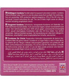 SKINS - BUBBLEGUM PREMIUM CONDOM CONFEZIONE DA 4