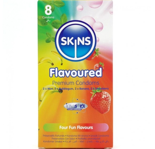 SKINS - PRESERVATIVI MULTIGUSTO PREMIUM CONFEZIONE DA 8