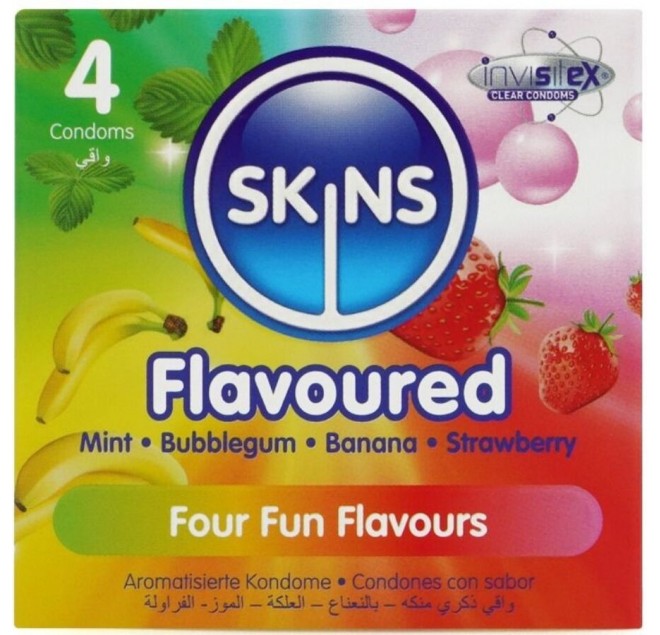 SKINS - PRESERVATIVI MULTIGUSTO PREMIUM CONFEZIONE DA 4