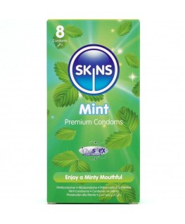 SKINS - PRESERVATIVI PREMIUM ALLA MENTA CONFEZIONE DA 8