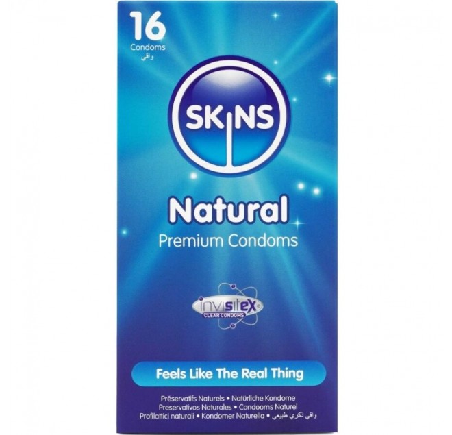 SKINS - PRESERVATIVI NATURALI PREMIUM CONFEZIONE DA 16