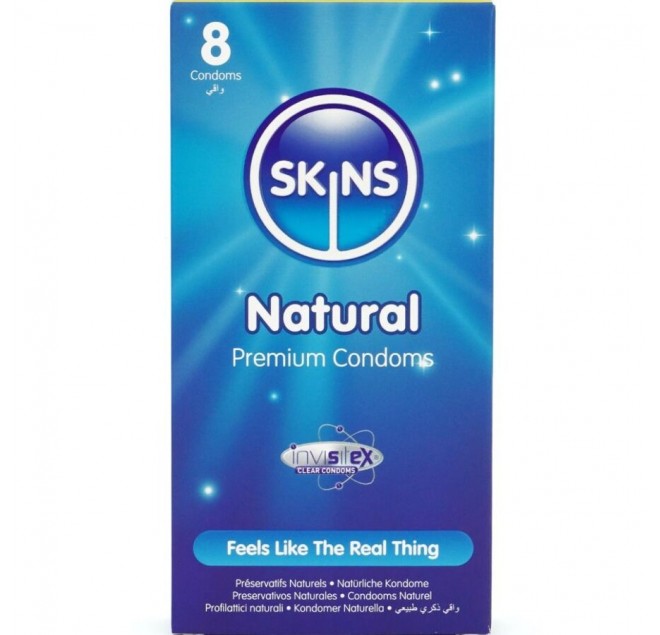 SKINS - PRESERVATIVI NATURALI PREMIUM CONFEZIONE DA 8
