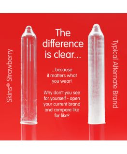 SKINS - PRESERVATIVI PREMIUM ALLA FRAGOLA CONFEZIONE DA 8