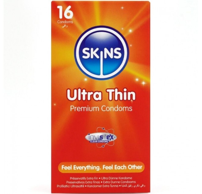 SKINS - PRESERVATIVI ULTRA SOTTILI PREMIUM CONFEZIONE DA 16
