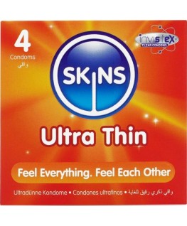 SKINS - PRESERVATIVI ULTRA SOTTILI PREMIUM CONFEZIONE DA 4