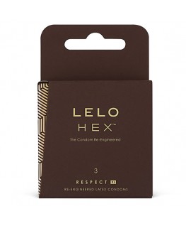 LELO HEX CONDOMS RESPECT XL 3 PACK