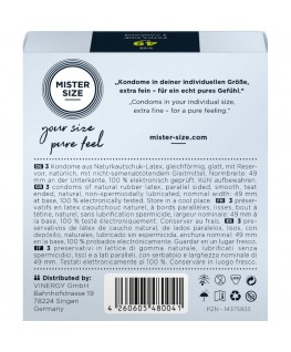 MISTER SIZE - PRESERVATIVO TAGLIA S 49 MM (3 UNITÀ)