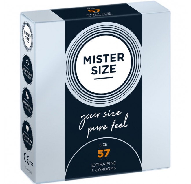 MISTER SIZE - PRESERVATIVO TAGLIA L 57 MM (3 UNITÀ)