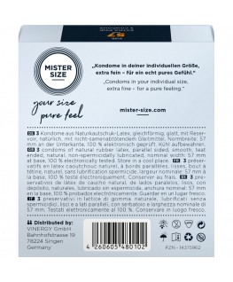 MISTER SIZE - PRESERVATIVO TAGLIA L 57 MM (3 UNITÀ)