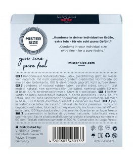 MISTER SIZE - PRESERVATIVO TAGLIA XL 60 MM (3 UNITÀ)