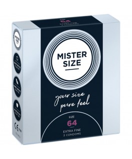 MISTER SIZE - PRESERVATIVI TAGLIA XXL 64 MM (3 UNITÀ)