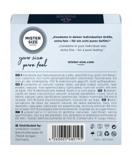 MISTER SIZE - PRESERVATIVI TAGLIA XXXL 69 MM (3 UNITÀ)
