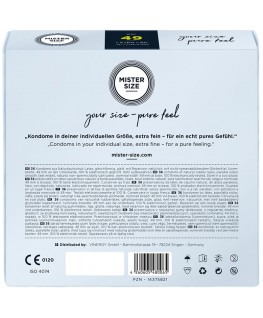 MISTER SIZE - PRESERVATIVO TAGLIA S 49 MM (36 UNITÀ)