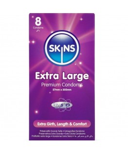 SKINS - PRESERVATIVI EXTRA LARGE PREMIUM CONFEZIONE DA 8