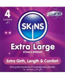 SKINS - PRESERVATIVI EXTRA LARGE PREMIUM CONFEZIONE DA 4