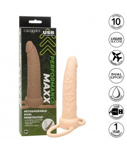 CALEXOTICS - PERFORMANCE MAXX RICARICABILE DOPPIO PENETRATORE PELLE LEGGERA