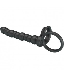 PRETTY LOVE - DILLION ANELLO PER IL PENE A DOPPIA PENETRAZIONE NERO