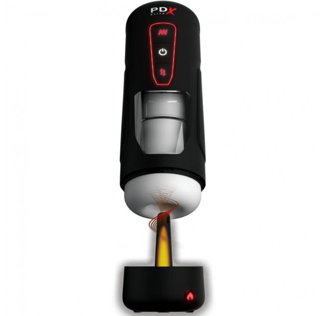 PDX ELITE - MASTURBATORE AUTOMATICO MILK ME HOTTER CON VIBRAZIONE A SPINTA E EFFETTO CALORE
