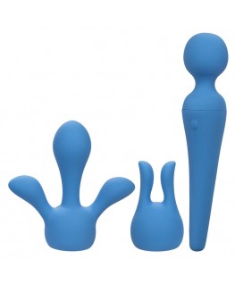 CALEXOTICS - COUTURE KIT VIBRATORE WAND 10 VIBRAZIONI BLU