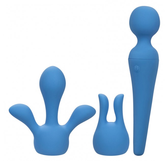 CALEXOTICS - COUTURE KIT VIBRATORE WAND 10 VIBRAZIONI BLU