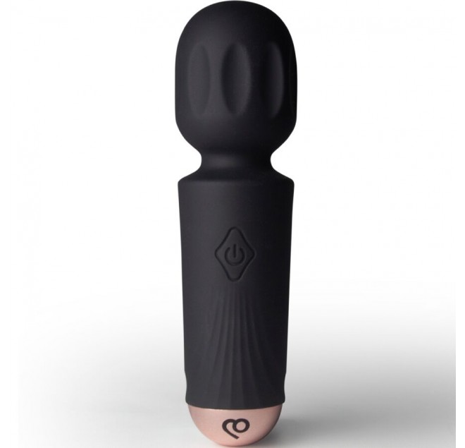 ROCKS-OFF - MINI BACCHETTA RICARICABILE 16 FUNZIONI TULIPANO NERO