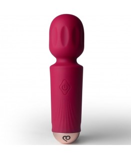 ROCKS-OFF - MINI BACCHETTA RICARICABILE 16 FUNZIONI AZALEA ROSSO