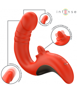 INTENSE - PAULINA VIBRATORE E STIMOLATORE A FORMA DI U ROSSO