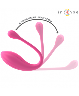 INTENSE - JANICE U VIBRATORE DOPPIA STIMOLAZIONE 10 VIBRAZIONI ROSA TELECOMANDO