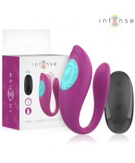 INTENSE - ANNIE VIBRATORE E STIMOLATORE A FORMA DI U TELECOMANDO VIOLA