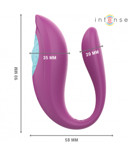 INTENSE - ANNIE VIBRATORE E STIMOLATORE A FORMA DI U TELECOMANDO VIOLA