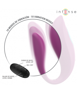 INTENSE - ANNIE VIBRATORE E STIMOLATORE A FORMA DI U TELECOMANDO VIOLA