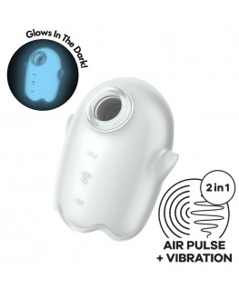 SATISFYER - GHOST AIR PULSE & VIBRATORE BIANCO