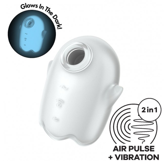 SATISFYER - GHOST AIR PULSE & VIBRATORE BIANCO