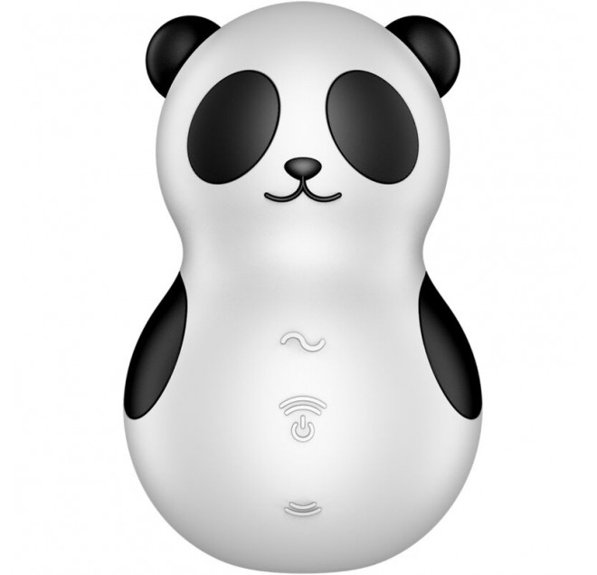 SATISFYER - POCKET PANDA STIMOLATORE E VIBRATORE IN BIANCO E NERO