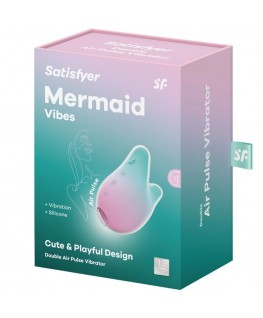 SATISFYER - MERMAID VIBES STIMOLATORE E VIBRATORE MENTA E ROSA