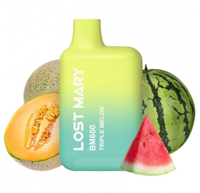 LOST MARY - BM600 NICOTINA VAPER 2% MONOUSO TRIPLO MELONE