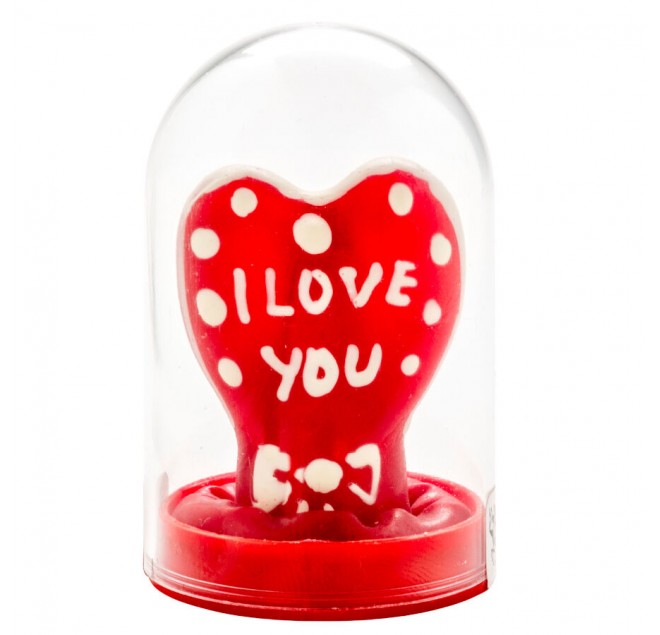 CONDOMERIE - PRESERVATIVI NOVITÀ DIPINTI A MANO CUORE - MODELLO I LOVE YOU 1