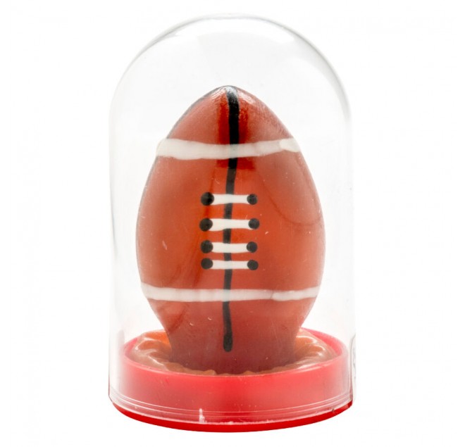 CONDOMERIE - PRESERVATIVI NOVITÀ DIPINTI A MANO PALLONE DA RUGBY