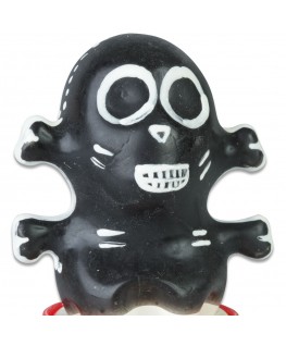 CONDOMERIE - PRESERVATIVI NOVITÀ DIPINTI A MANO TESCHIO MODELLO NERO 1