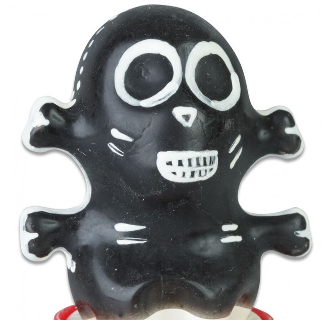 CONDOMERIE - PRESERVATIVI NOVITÀ DIPINTI A MANO TESCHIO MODELLO NERO 1